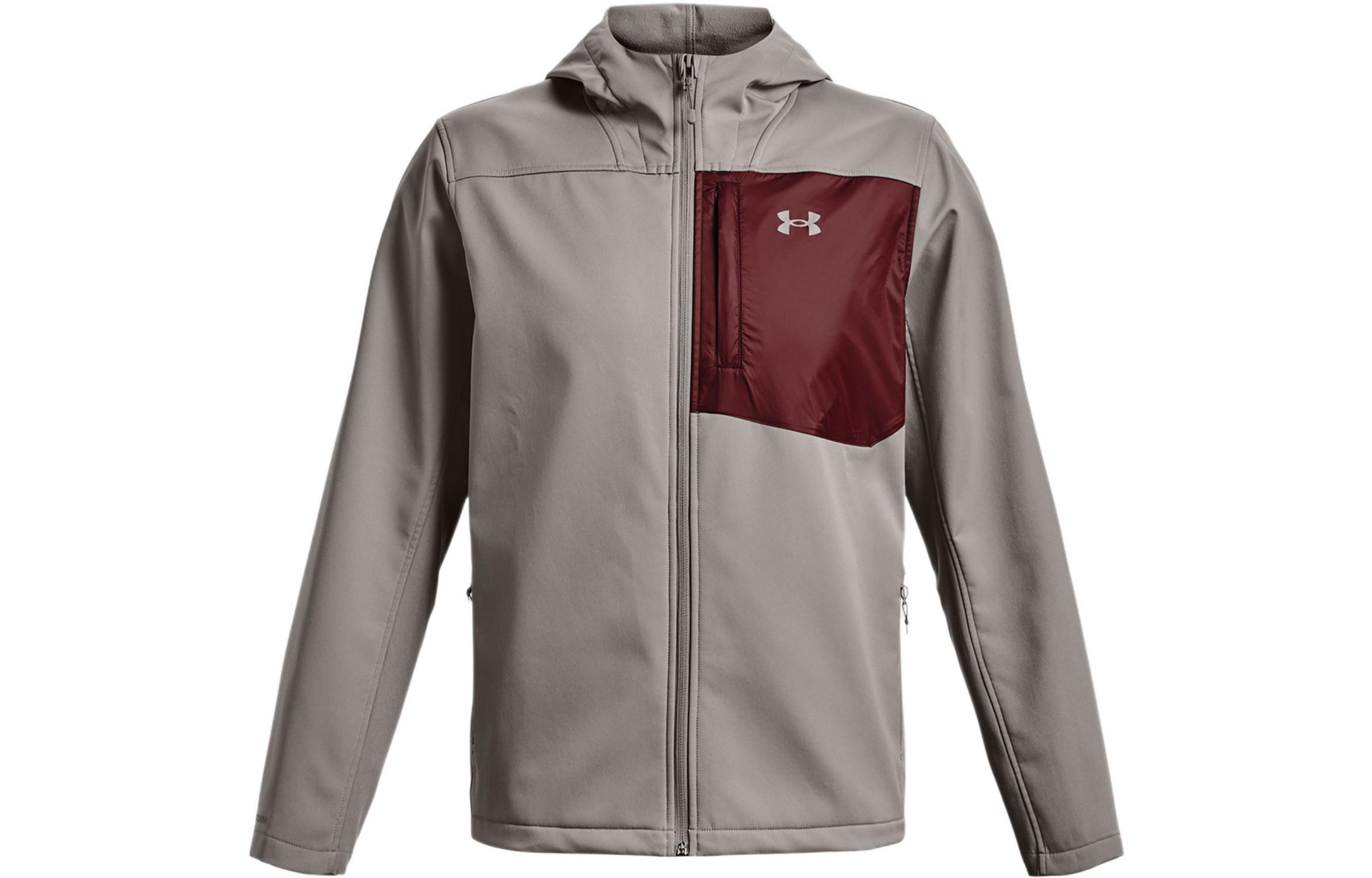 Under Armour UA Two-Tone Logo Zip Hoodie Jacket Khaki Color 1371587-294