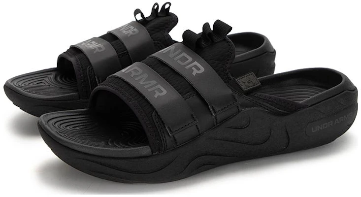 安德瑪 UA U Alpha Sla 運動拖鞋 男女同款 黑色 Lookbook 安德瑪 UA U Alpha Sla 運動拖鞋 男女同款 黑色