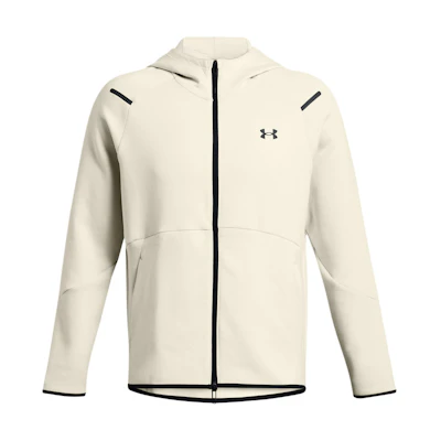 Under Armour UA Unstoppable Logo Fleece Hoodie Jacket Men’s Off-White 1379806-273