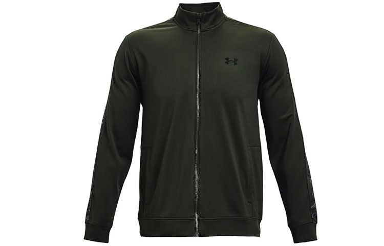 Under Armour UA Unstoppable Track Side Panel Logo Jacket Green - Fleece-Lined Activewear 1357142-310