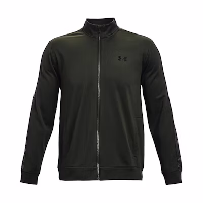 Under Armour UA Unstoppable Track Side Panel Logo Jacket Green - Fleece-Lined Activewear 1357142-310