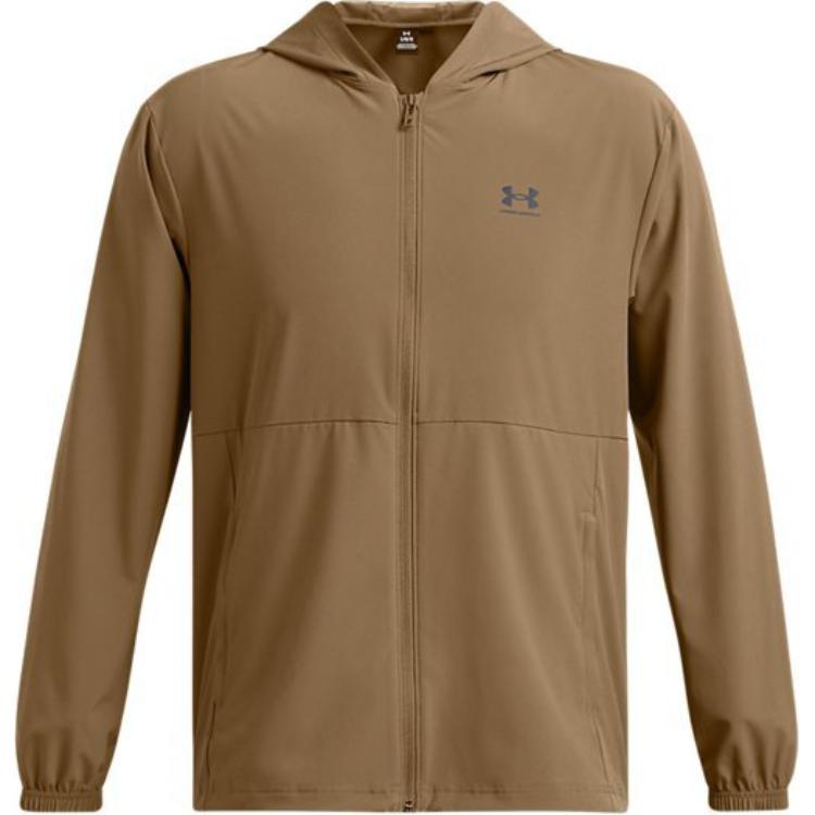 Under Armour UA Vibe Windbreaker Hooded Jacket Coyote Brown 1386555-498