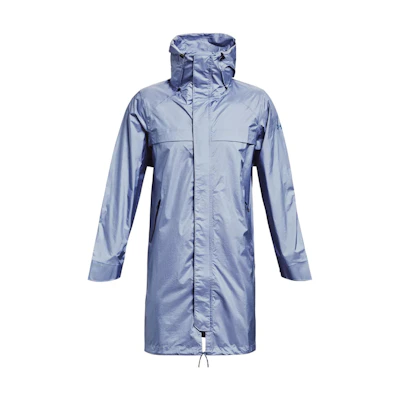Under Armour UA Washed Blue Mid-Length Solid Color Hooded Jacket 1360414-420
