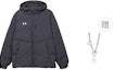 Order Under Armour Unisex Blue Hooded Puffer Jacket with Logo Design (Free Necklace). 23600801-013()