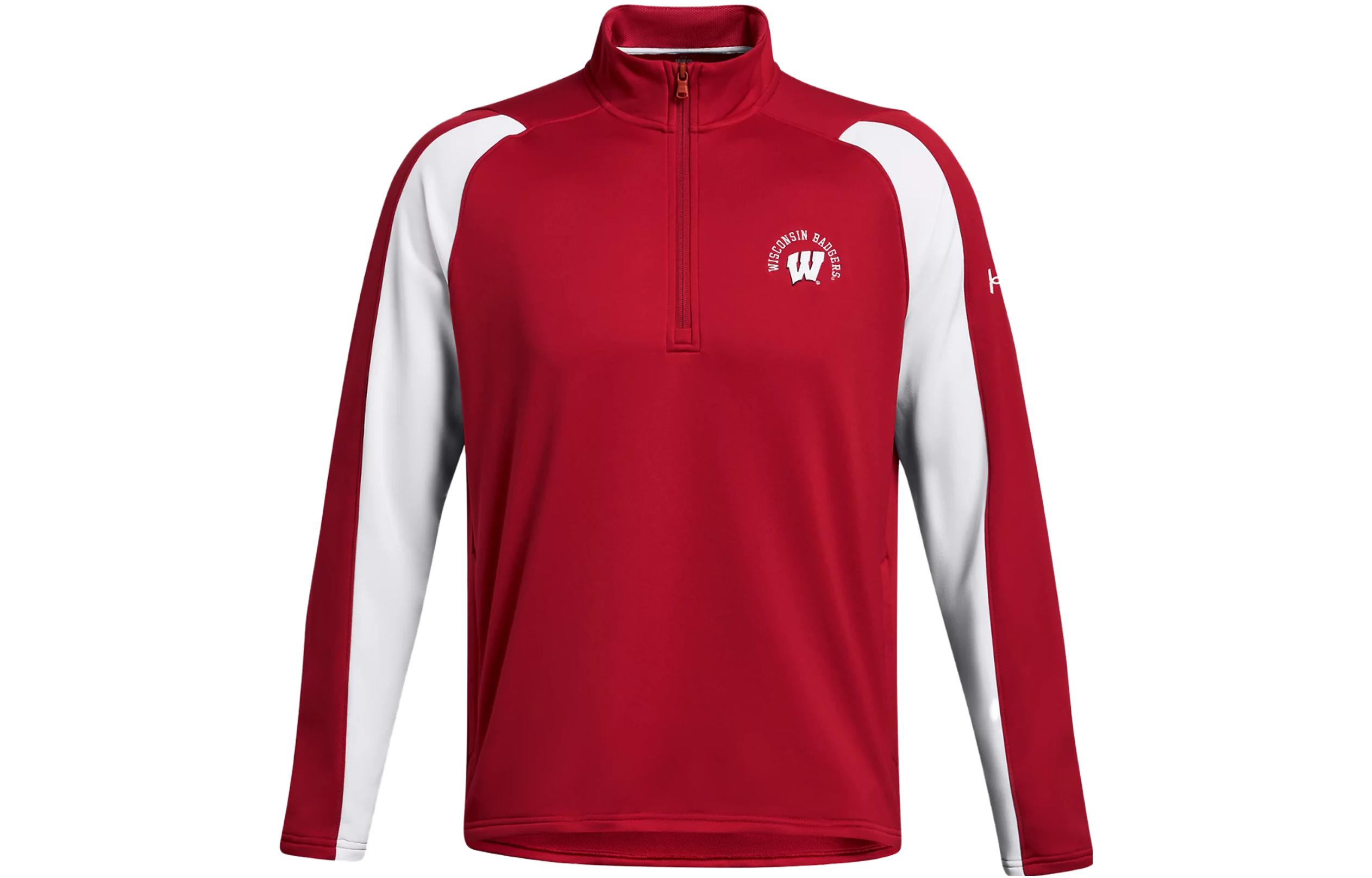 Under Armour University of Wisconsin-Madison Retro Pullover Sweatshirt Red 5120630-834