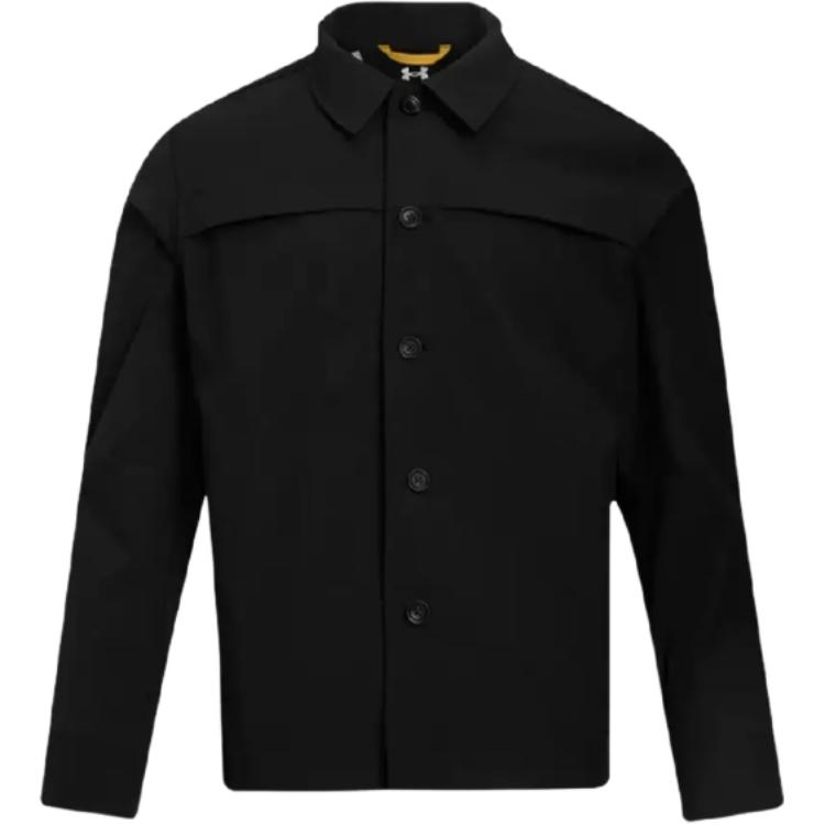 Under Armour Unstoppable Black Long Sleeve Polo Jacket Shirt 1390261-001