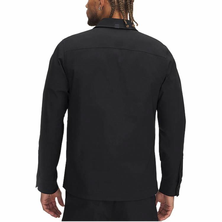 Shop Under Armour Unstoppable Black Long Sleeve Polo Jacket Shirt 1390261-001
