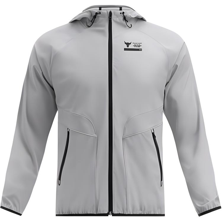 Under Armour Unstoppable Pro Rock Loose Fit Zip Hoodie Jacket Modern Gray 1380538-011