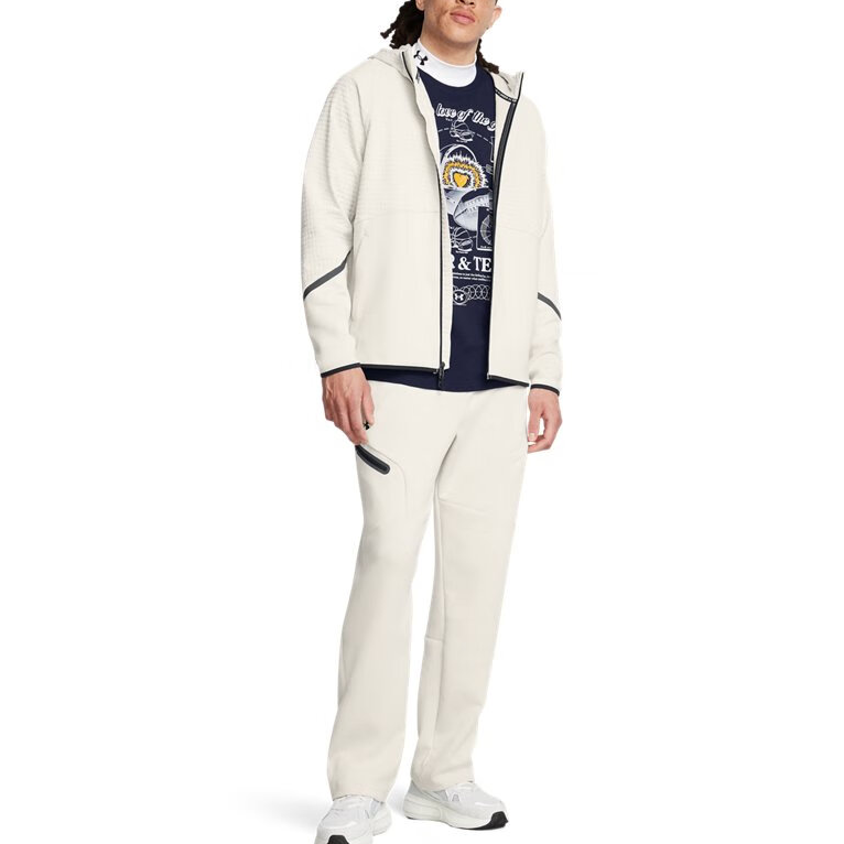 Details for Under Armour Unstoppable Textured Training Hoodie Jacket Summit White 1386543-110