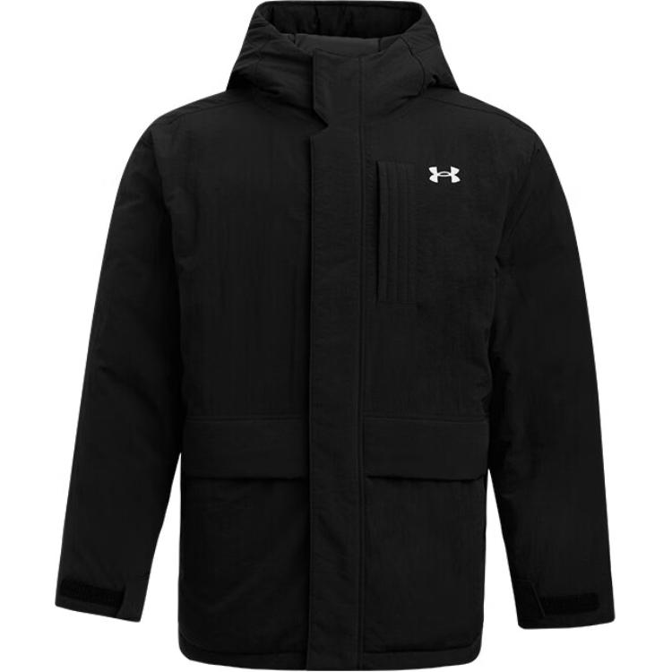 Under Armour Urban UA Down Short Puffer Jacket  Black Hooded Casual Warm. 6001974-001