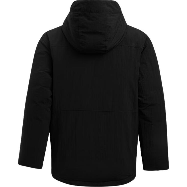 Lookbook Chaqueta Corta Acolchada Under Armour UA Down Urbana Negra con Capucha Casual y Cálida. 6001974-001