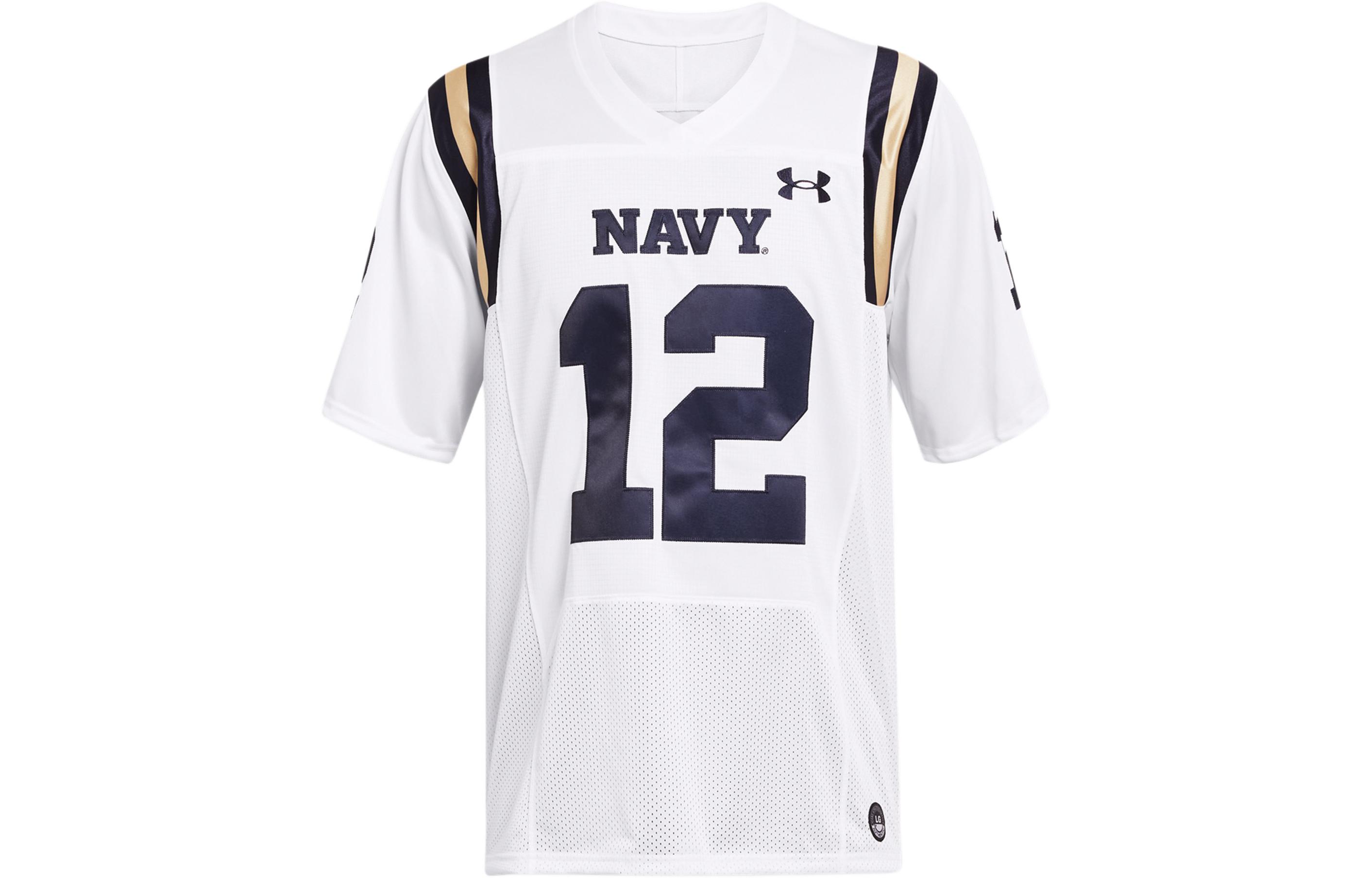 Under Armour US Naval Academy V-Neck Football Jersey White (). 5120730-410