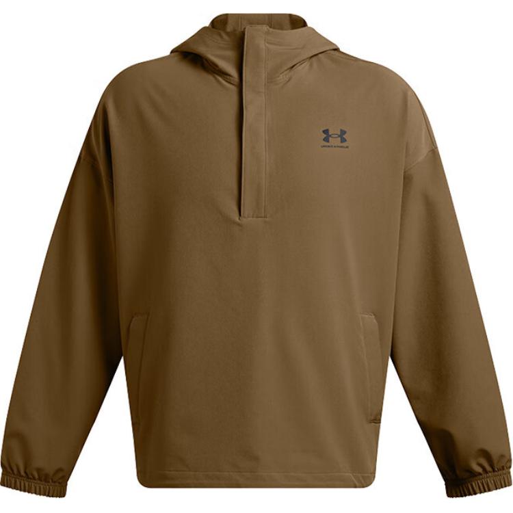 Under Armour Vibe StormShell Hoodie Coyote Brown Casual Athletic Training Wear 1386575-498
