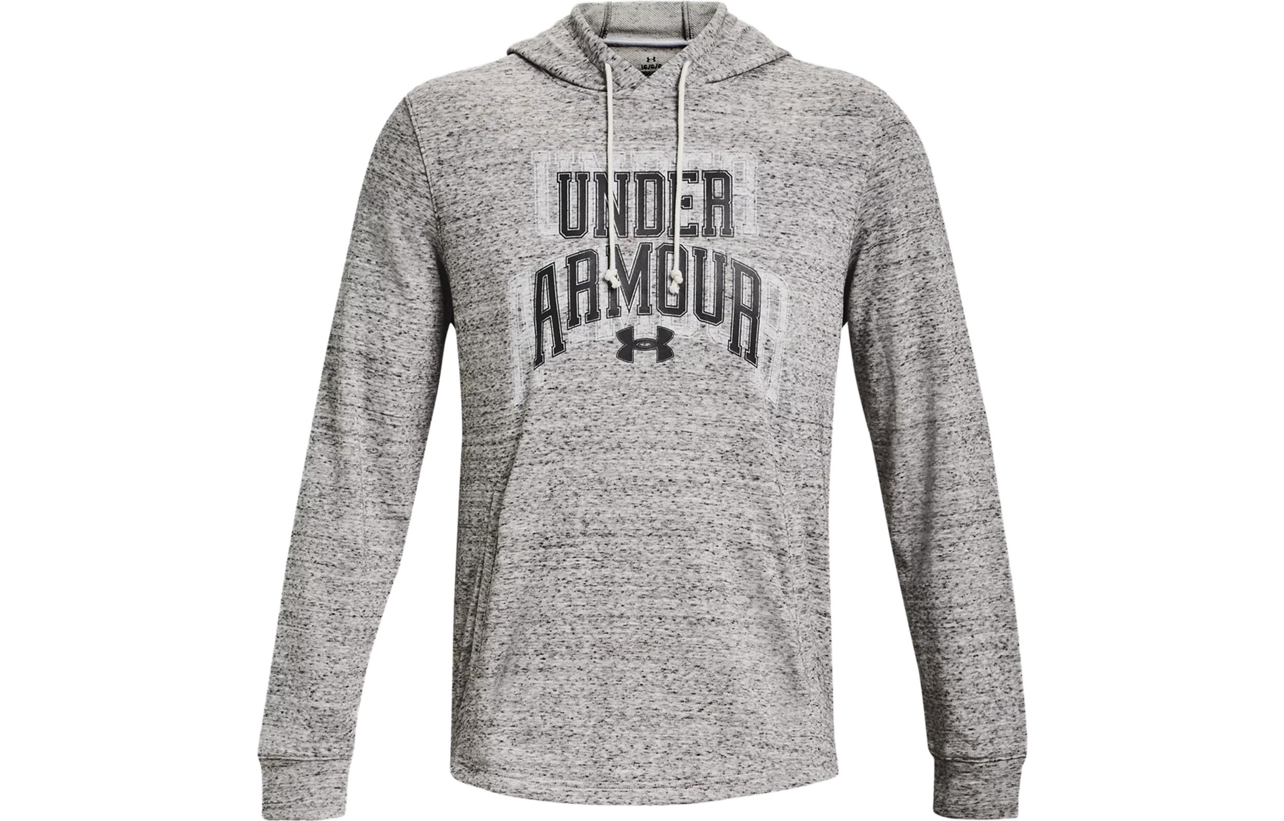 Under Armour Vintage Colorblock Letter Print Hoodie - Gray 1379766-114