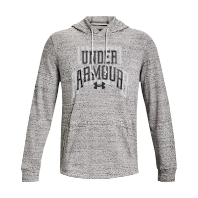 Under Armour Vintage Colorblock Letter Print Hoodie - Gray 1379766-114