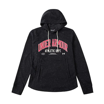 Under Armour Vintage Letter Print Hoodie in Black 1370354-001