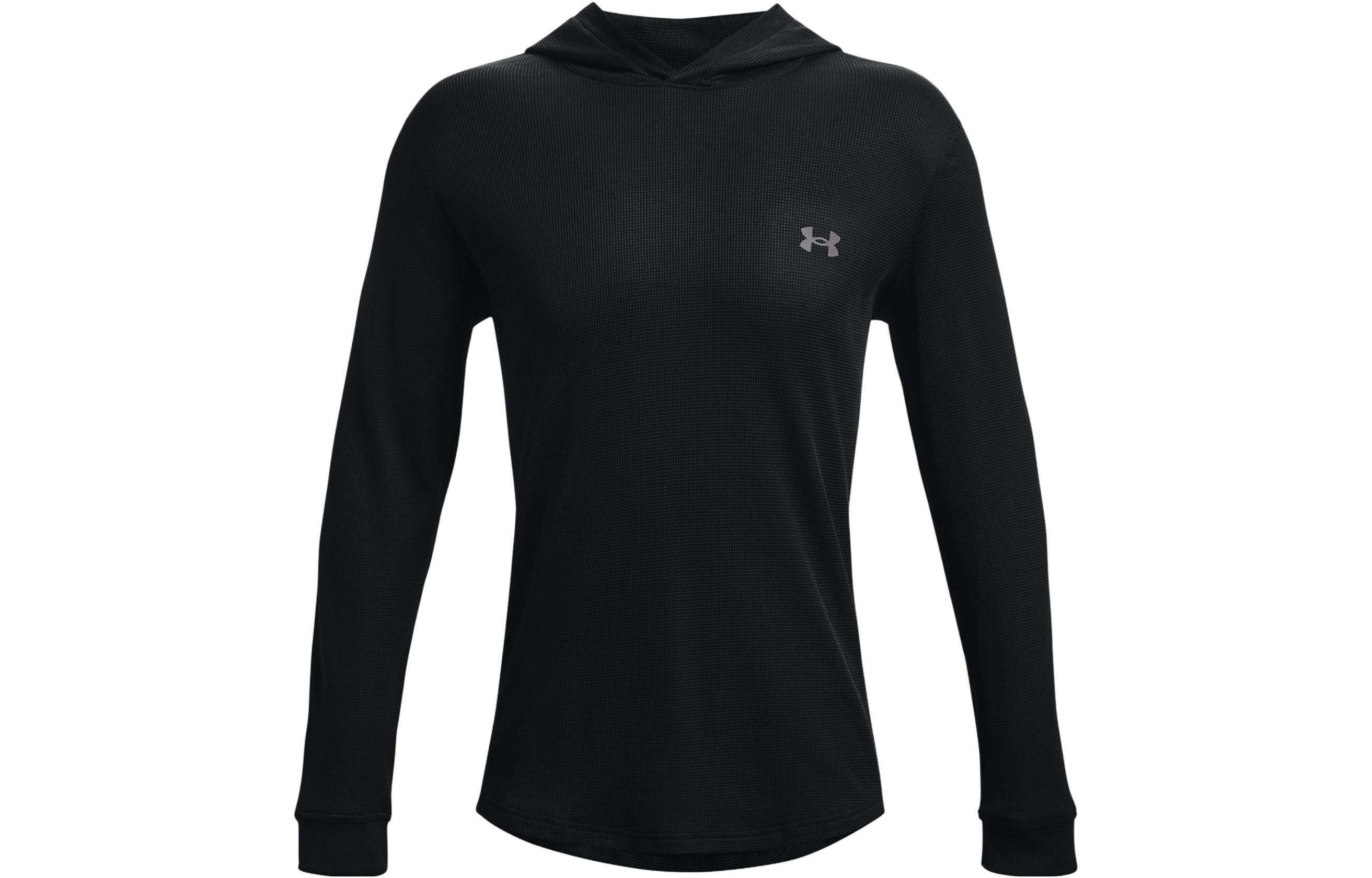 Under Armour Waffle Hoodie Pullover Sweatshirt Black 1302362-001