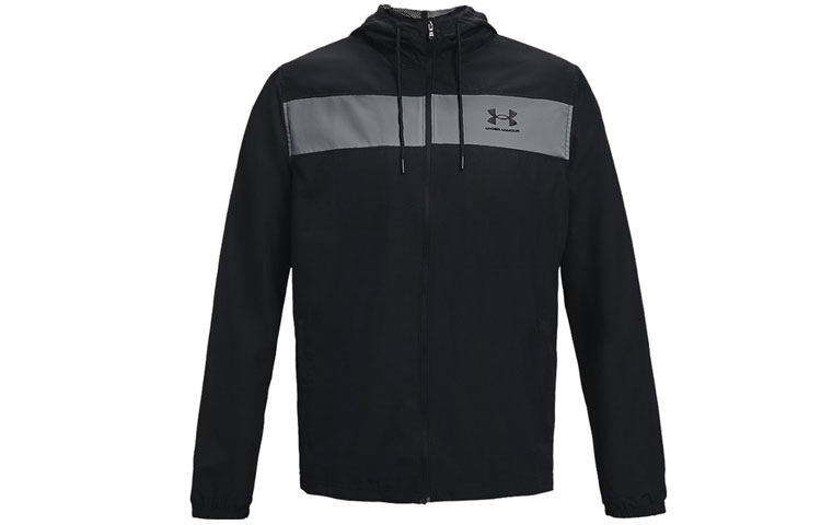 Under Armour Water-Repellent Logo Jacket Black Casual Sportswear 1361621-001