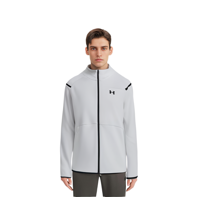 Purchase 언더아머 화이트 플리스 트레이닝 재킷 솔리드 로고 디자인 1379806-100