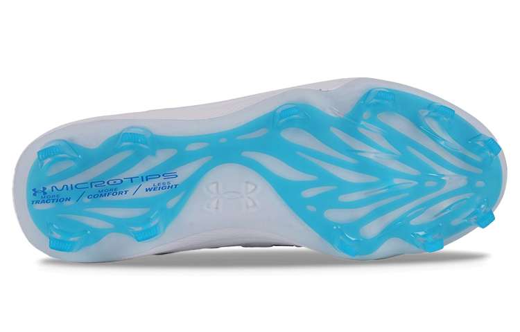 Shop Under Armour庭院低筒MT TPU棒球鞋 藍白