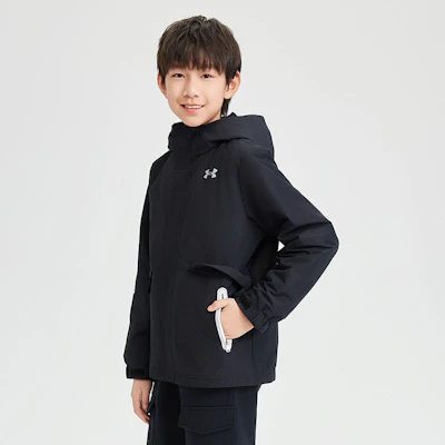 Under Armour Jaket Tracksuit Leher Tinggi Ringan Hooded Anak-Anak Casual Wear 243122375 3