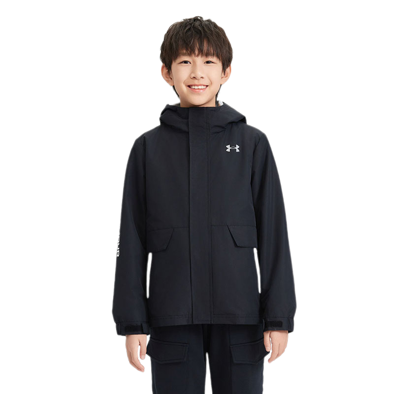 Order Under Armour Jaket Tracksuit Leher Tinggi Ringan Hooded Anak-Anak Casual Wear 243122375