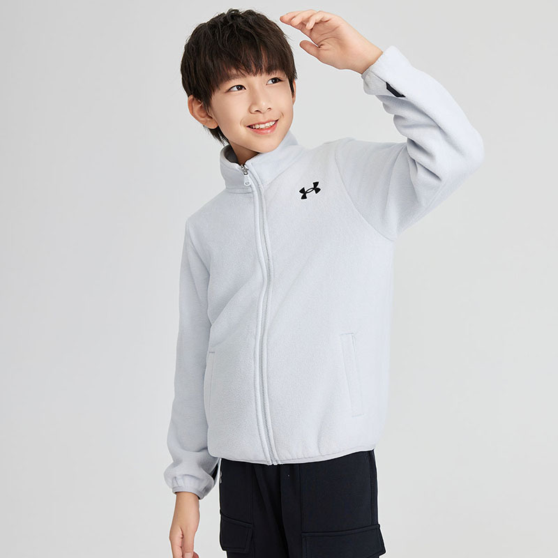 Purchase Under Armour Jaket Tracksuit Leher Tinggi Ringan Hooded Anak-Anak Casual Wear 243122375