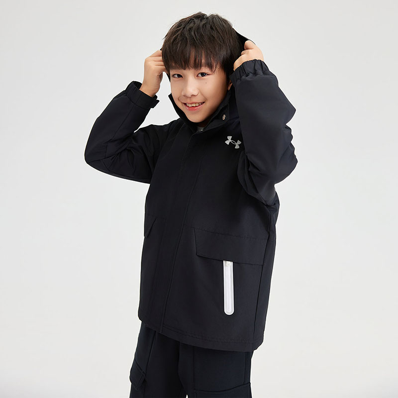 Details for Under Armour Jaket Tracksuit Leher Tinggi Ringan Hooded Anak-Anak Casual Wear 243122375