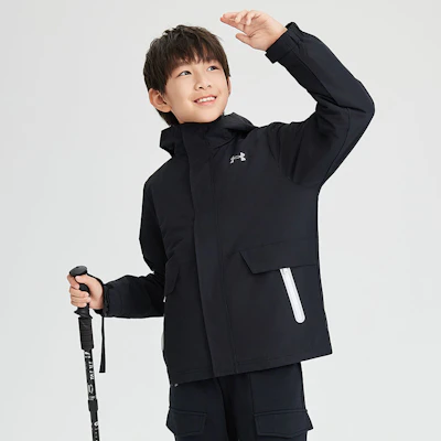 Under Armour Jaket Tracksuit Leher Tinggi Ringan Hooded Anak-Anak Casual Wear 243122375 2