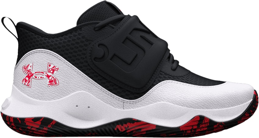 Grade School Under Armour Zone BB 2 Black White 3026637 003