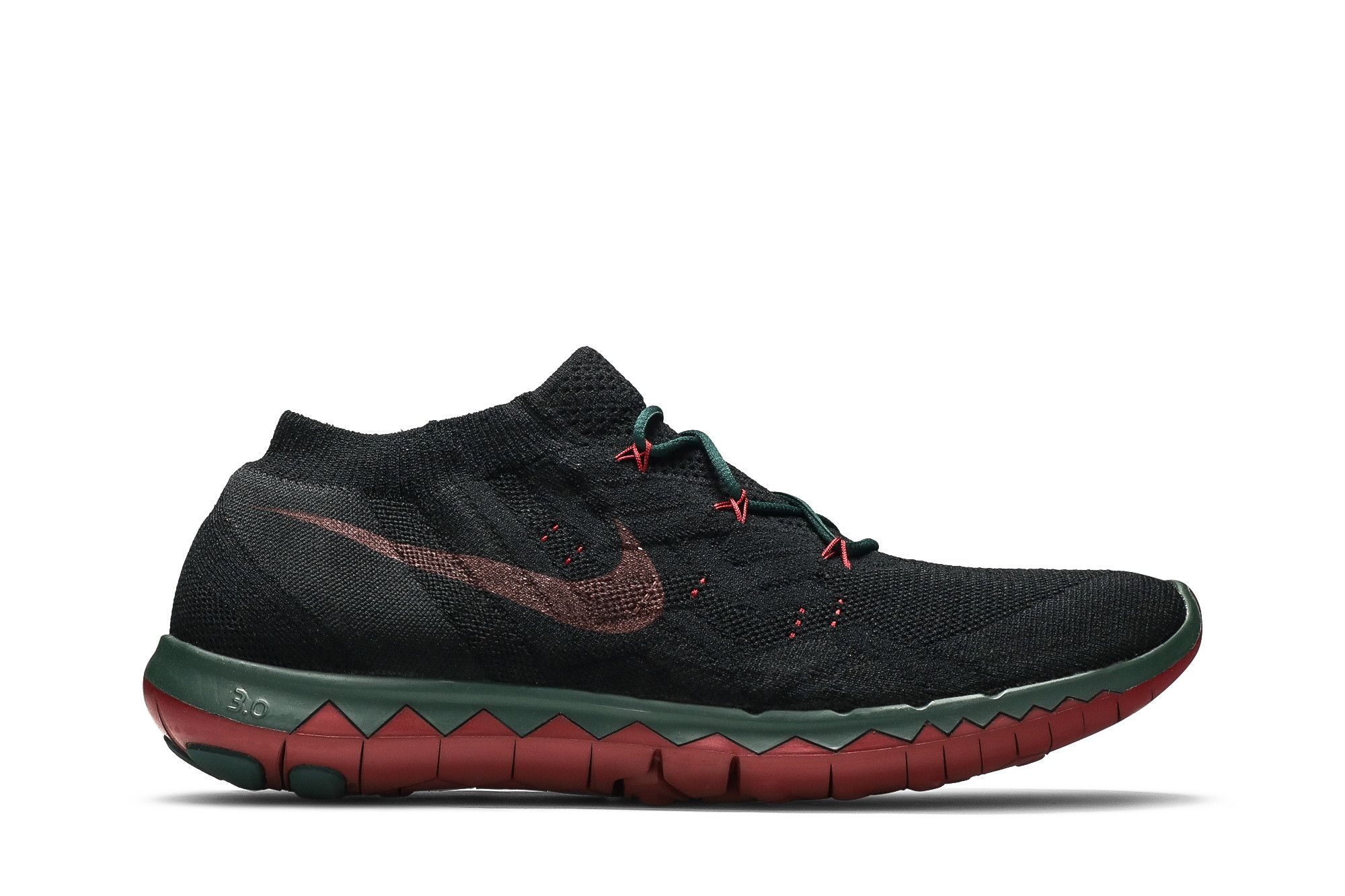 UNDERCOVER x Gyakusou x Nike Free 3.0 Flyknit 'Black Red Green' 810821-006