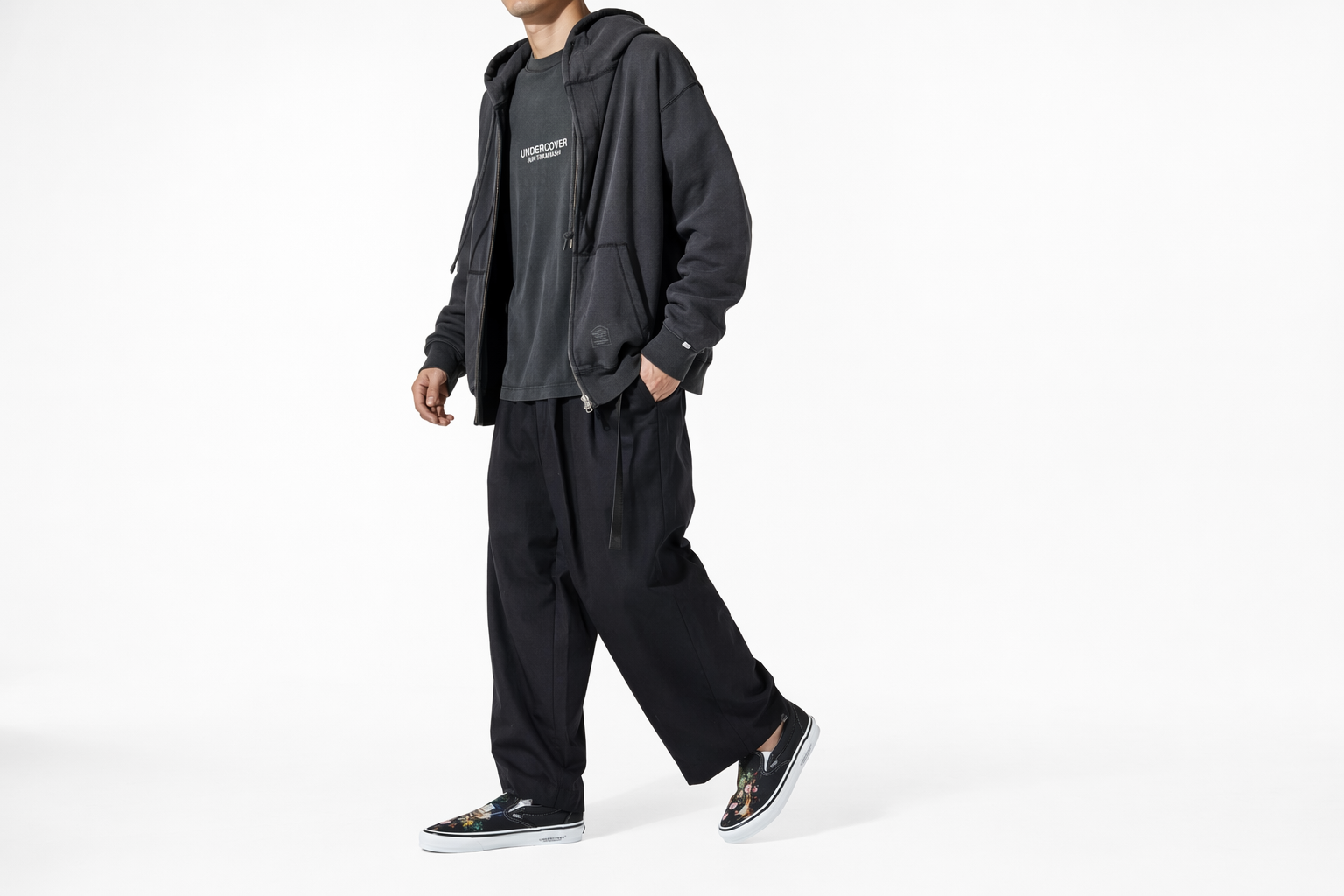 Order UNDERCOVER x On x Vans Classic Slip-On 'Black White' VN000Z0ZBLK1