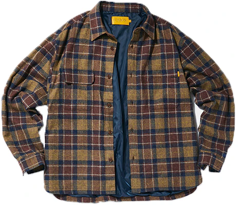 Union 格子法兰绒宽松夹克 棕色 WSL-144-TAN Buy Union 格子法兰绒宽松夹克 棕色 WSL-144-TAN