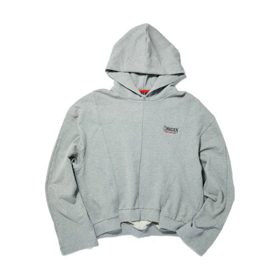 Union Letter Graphic Hoodie Pullover Short Long-Sleeve Grey COMF23B55H