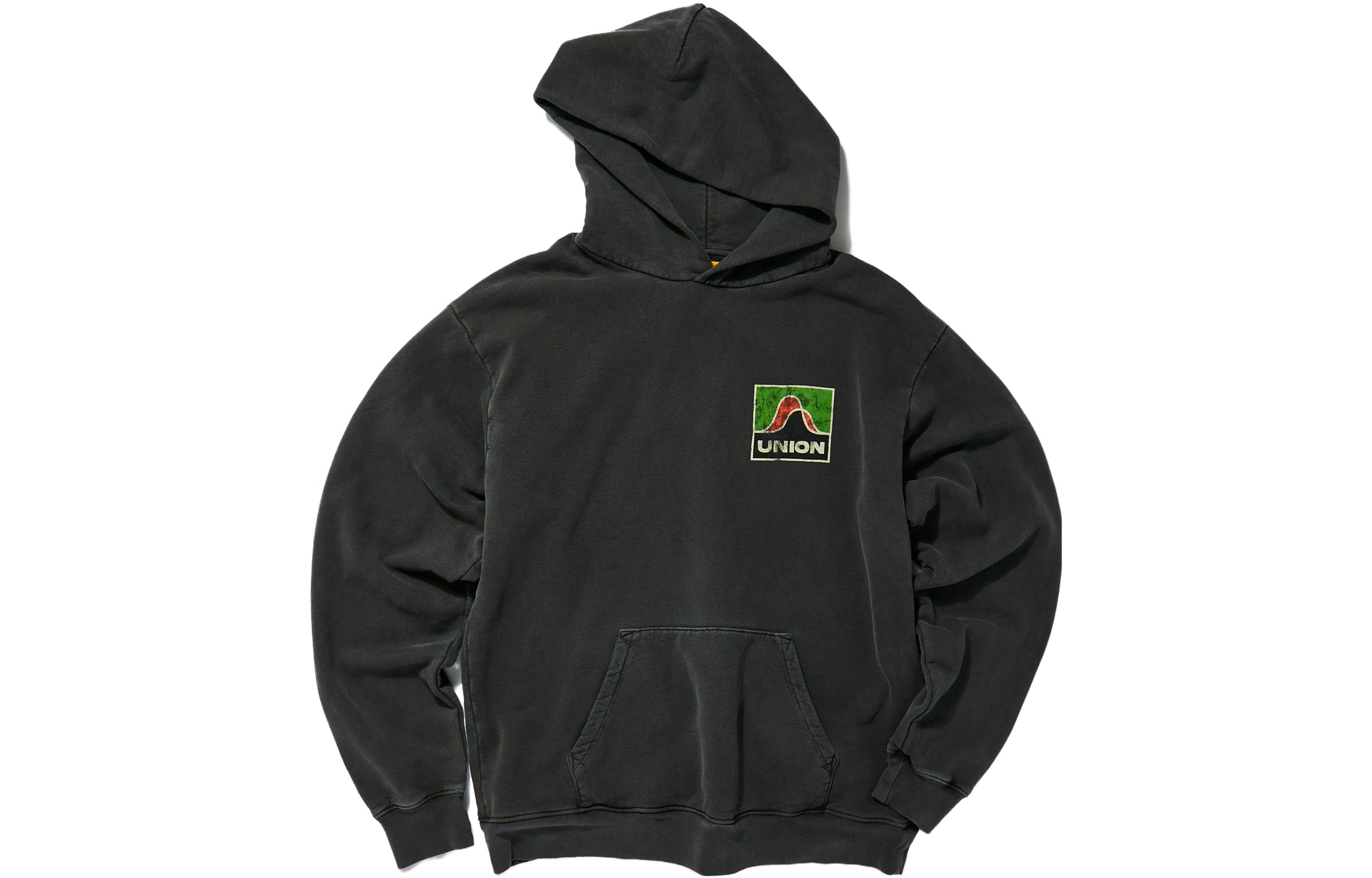 Union Letter Loose Fit Hoodie Black KHL161-00002-002
