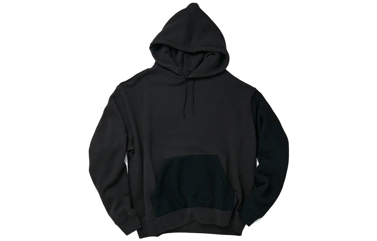 Union Plain Pullover Hoodie Black Long Sleeve US23661