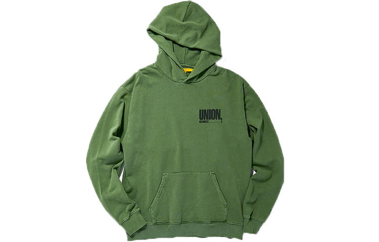 Union Printed Loose Fit Hoodie Forest Green KHL162-00002-340