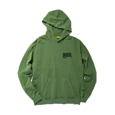 Union Printed Loose Fit Hoodie Forest Green KHL162-00002-340