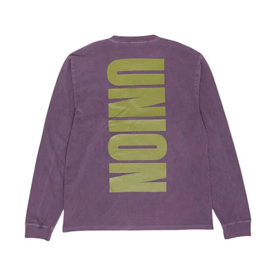 Union INNERSECT SS24 Shanghai Exclusive Purple Logo Long Sleeve Crewneck Unisex Union-LS-PU