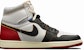 Air Jordan Union x 1 Retro High OG NRG 'Black Toe Patchwork' Hitam Patchwork. BV1300-106(YS)