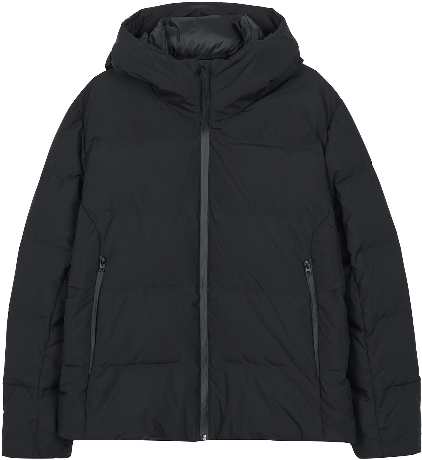 uniqlo-amber-black-solid-color-hooded-down-jacket-with-zipper-and-pockets-459624-09