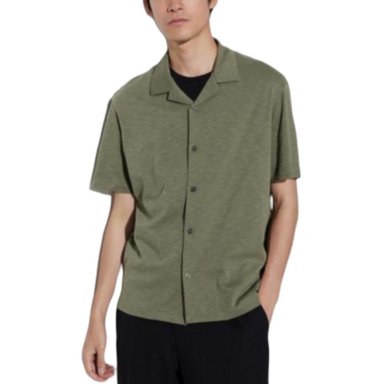 UNIQLO  Olive Green Plain Comfort Short-Sleeve Polo Shirt. 467515-56