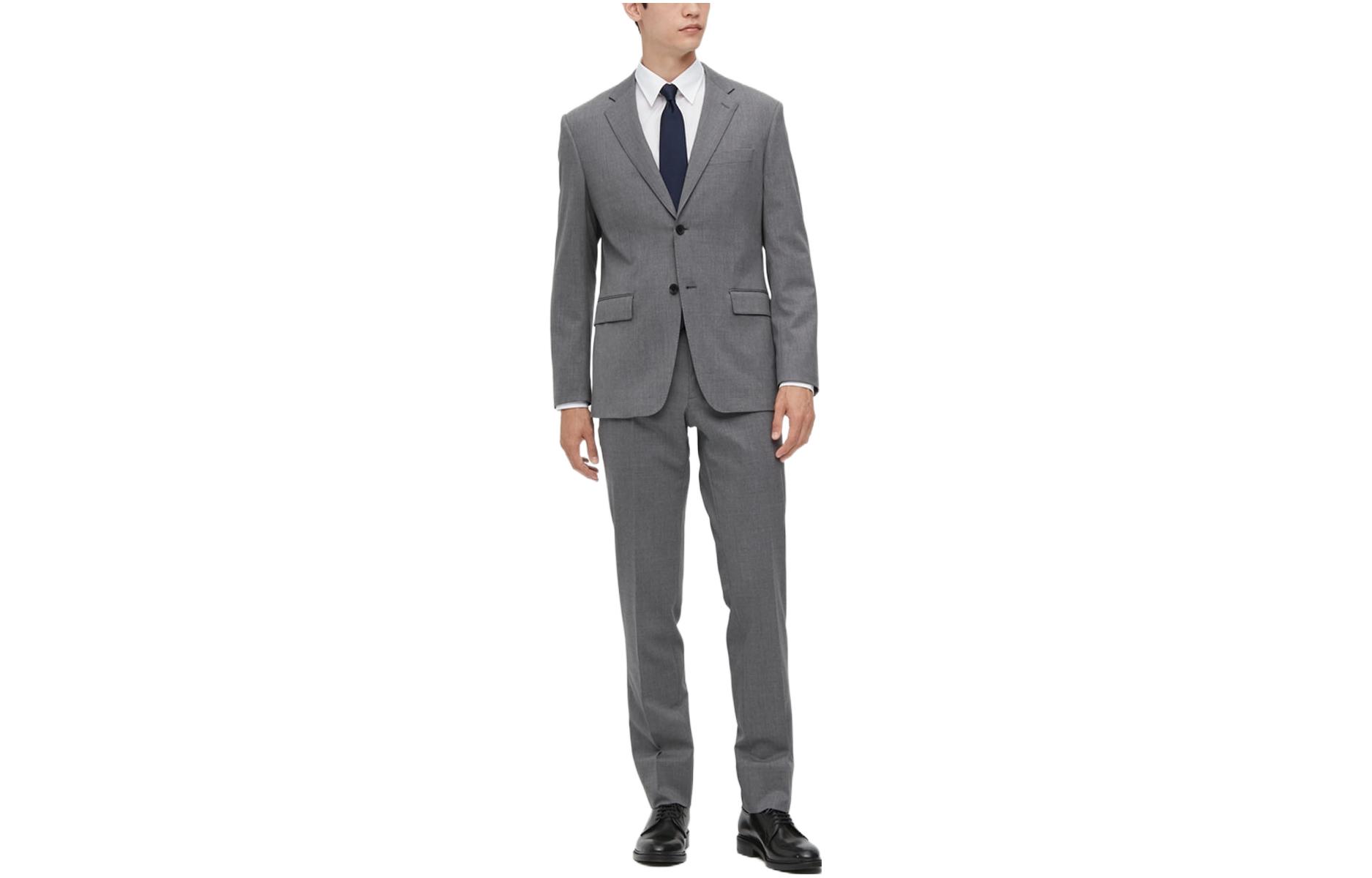 UNIQLO  Solid Airy Suit Jacket Light Gray. 449624-05