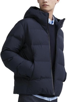 UNIQLO 深藍色連帽拉鍊羽絨外套 459624-69 Shop UNIQLO 深藍色連帽拉鍊羽絨外套 459624-69