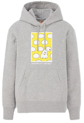UNIQLO 動物印花字母圖案連帽衫 男女款 灰色 情侶款 435441-03 Buy UNIQLO 動物印花字母圖案連帽衫 男女款 灰色 情侶款 435441-03