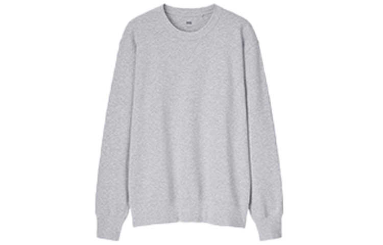 UNIQLO Basic Long Sleeve Sweatshirt Unisex - Light Gray 444966-05