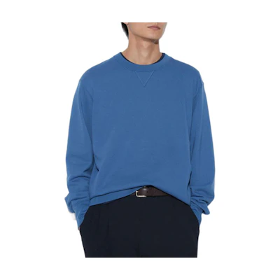 UNIQLO Basic Unisex Crewneck Pullover Sweatshirt - Lake Blue 465199-64