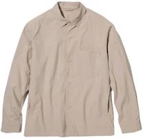 UNIQLO Beige Solid Color Single-Breasted Long-Sleeve Shirt Jacket 455700-31 UNIQLO Beige Solid Color Single-Breasted Long-Sleeve Shirt Jacket 455700-31