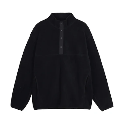 UNIQLO Black Fleece Pullover Sweatshirt with Partial Button Neck 461128-09