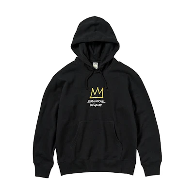 UNIQLO Black Hoodie with Letter Print Unisex Long Sleeve 455815-09